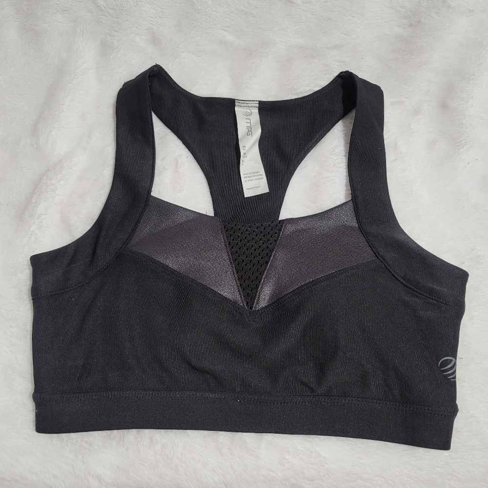 MPG pad sport bralette bra racerback black breathable XS New